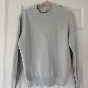 Zara Crewneck Sweater with Yellow Detail